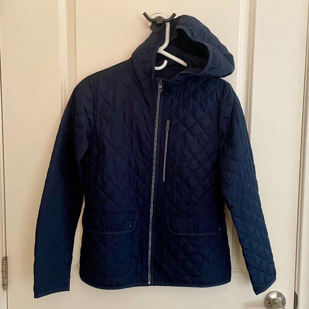 J. Crew Navy Blue Jacket with Hood, XS